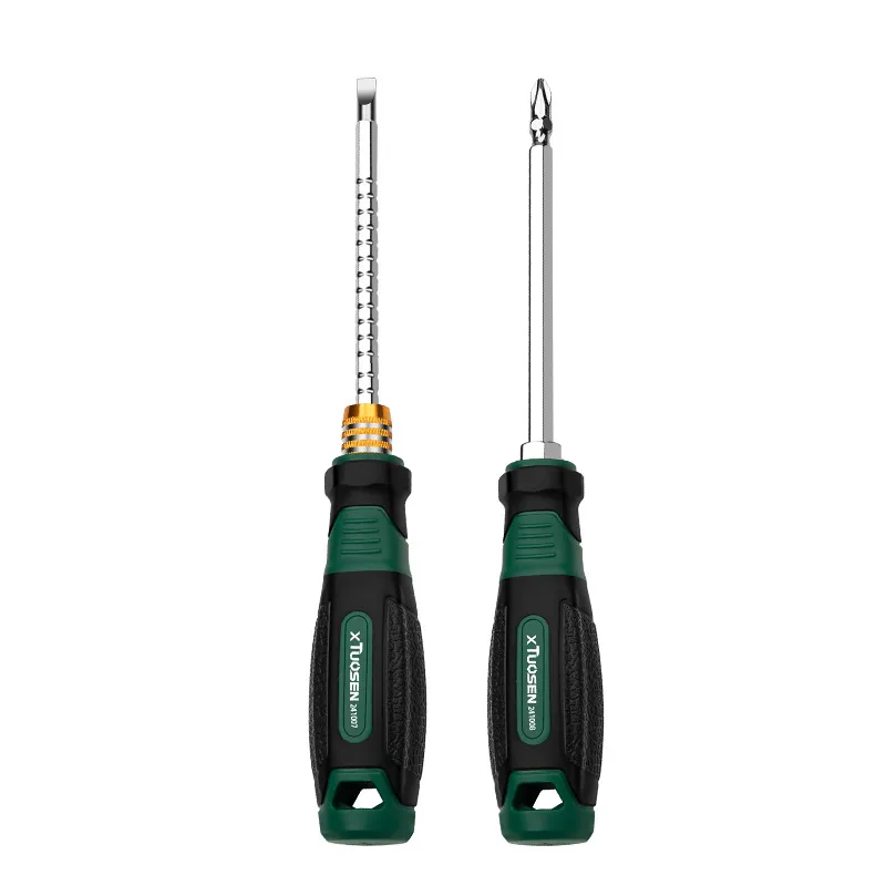 Industrial Grade 2-in-1 Telescopic Screwdriver – Dual-Use Retractable Flathead & Phillips Screwdriver Set, Multifunctional Household Repair Tool with Extendable Shaft